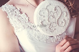鏡子,珠,婚禮