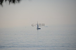 帆,帆船,湖