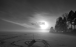 景观,冰,冬天