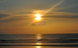 海灘,日出,佛羅里達