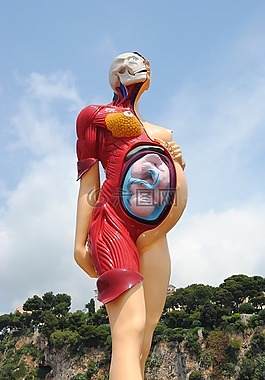 雕像,摩納哥,海洋博物館