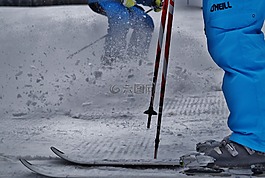 冬天,雪,滑雪