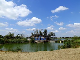 湖,山寨,云