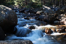 河,慢速快門,水