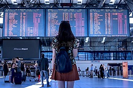 機場,運輸,女子