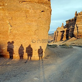 陰影,路徑,沙