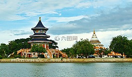 泰國寺廟,桂河,泰國