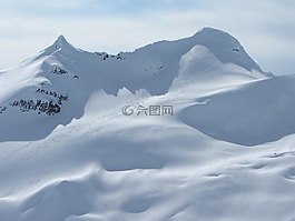 加拿大冰川,山,冬天