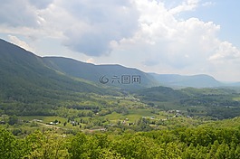 山,弗吉尼亞州,綠色的田野