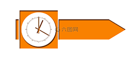 箭頭,方向,時間