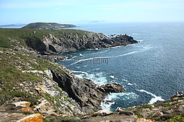 懸崖,加利西亞,海灘
