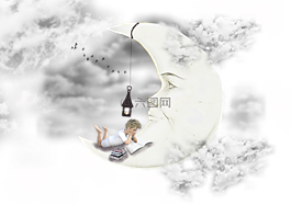 月球,云,夢(mèng)想