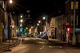 夜景,蘇格蘭,夜