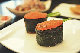 壽司,吃,晚餐