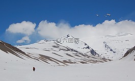 山,冰川,冰