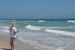 沖浪漁民,沖浪,釣魚