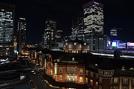 東京火車站,夜,鐵路