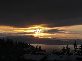 日落,奧斯陸峽灣,nesodden