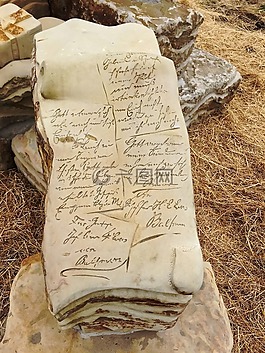 紀念碑,石,字體
