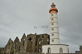 燈塔,廢墟,船