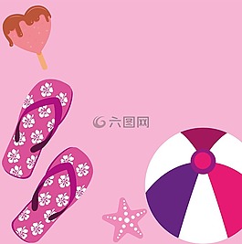 夏季,海灘,海