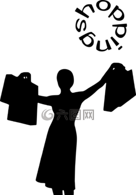 女子,購(gòu)物,時(shí)尚