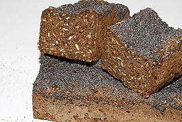 黑麥面包,藍色罌粟花種子,食品