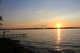 圣經(jīng)營(yíng),湖,日落