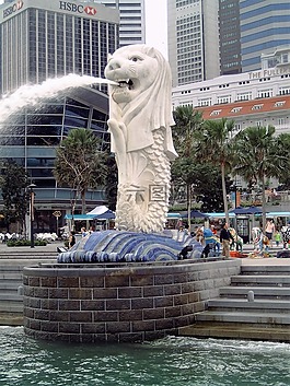 新加坡,獅子,噴泉