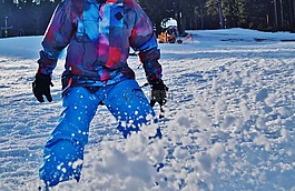 冬天,雪,山
