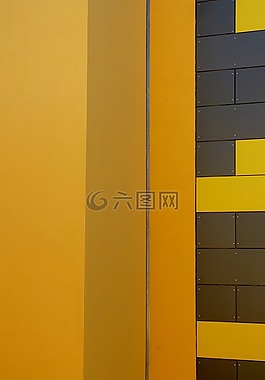 线,墙,黄