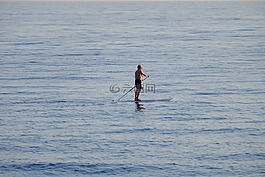 男子,海,游泳
