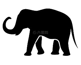 象,側影,動物