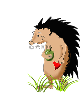 刺猬,動物,滑稽