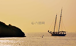 帆船,scoglio,湖