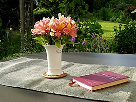 花瓶,本書,橙色的花