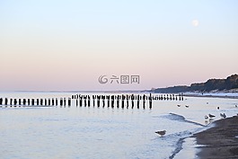 冬季,冰,海滩