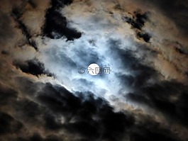 天空,夜,滿月