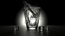 翻譯,玻璃,水