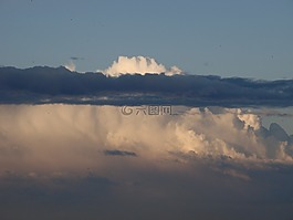 天空,雨后,云