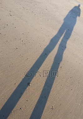陰影,沙,海灘