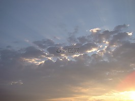 天空,云,日出