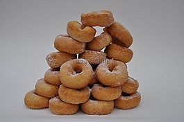 炸,糖甜甜圈,食品