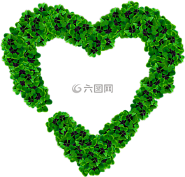 心,三葉草,png