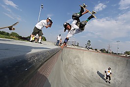 滑板,handplant,躺下