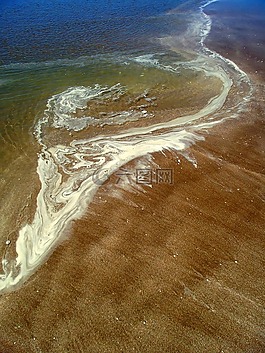 海灘,水域,波