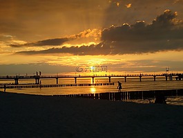 abendstimmung,女孩,落山的太陽