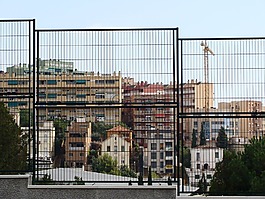 籬笆,建筑物,城市