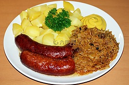 香腸,酸菜,土豆