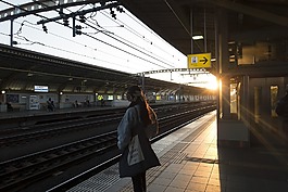 日本,火車站,火車